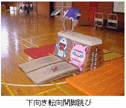 下向き転向開脚跳び