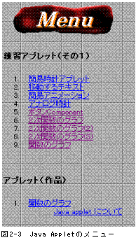 �}2-3�@Java Applet�̃��j���[